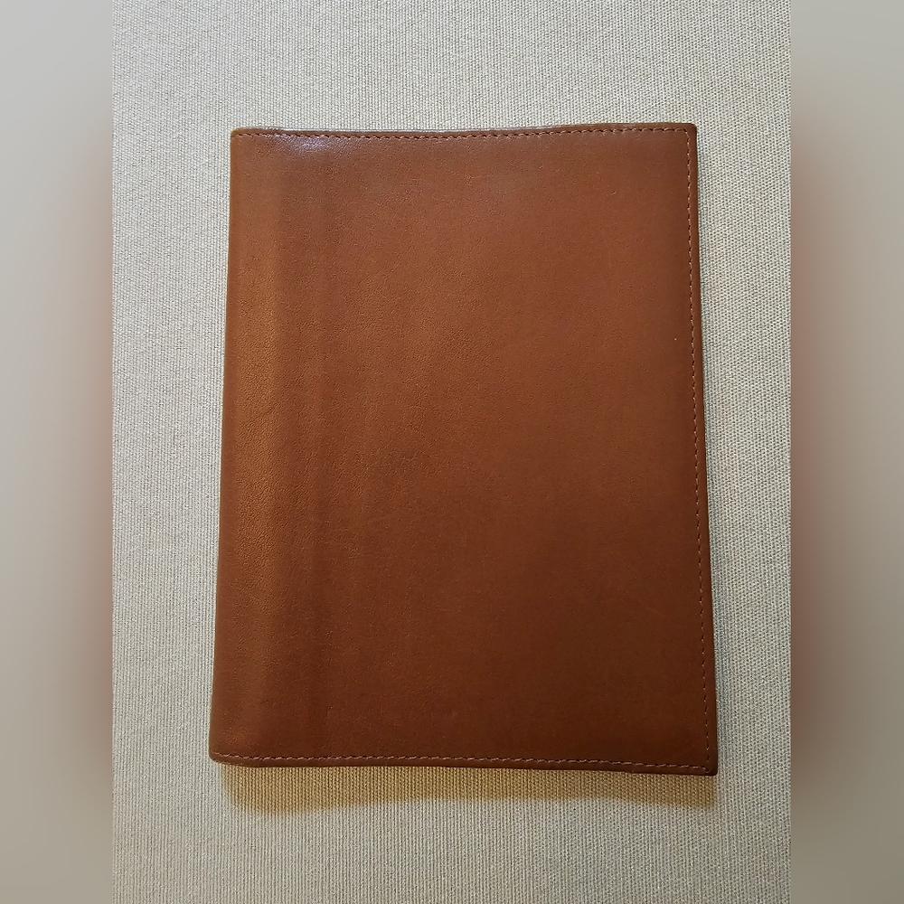 Levenger Cognac Leather Passport Holder